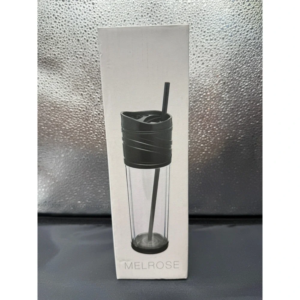 NWT MELROSE Double Wall Acrylic Tumbler Red Bank of America 16oz